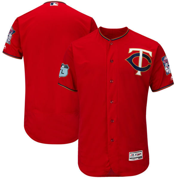 2017 MLB Minnesota Twins Blank Red Jerseys->minnesota twins->MLB Jersey